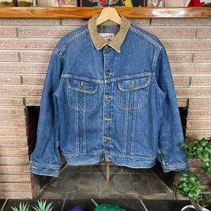 Vintage 70s Lee Storm Rider Blanket Lined Denim Jacket Fits S